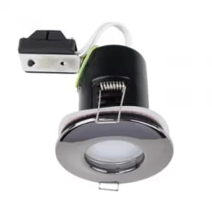 MiniSun Domed Bezel IP65 Fire Rated Bathroom Downlight in Black Chrome