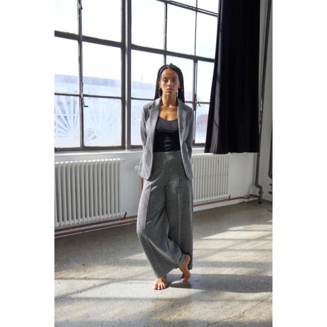 Ichi Womens Trousers Ichi Ihkate Jacquard Pa9 Noir Female S