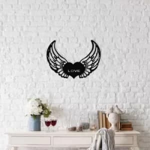 Angel Wings Black Decorative Metal Wall Accessory