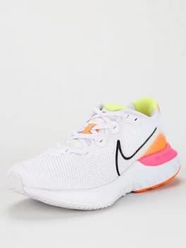 Nike Renew Run Junior Trainers - White/Pink, Size 5