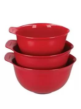 KitchenAid Set Of 3 Red Mixing Bowls