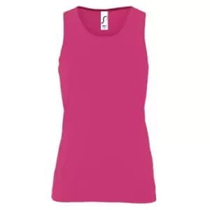 SOLS Womens/Ladies Sporty Performance Sleeveless Tank Top (M) (Neon Pink)