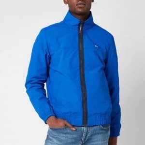 Tommy Jeans Mens Essential Casual Bomber Jacket - Cobalt - L