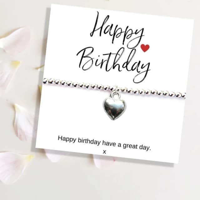 Aye Do Gifts Happy Birthday Bracelet and Card 00609-CD-SBhrt Silver female One Size