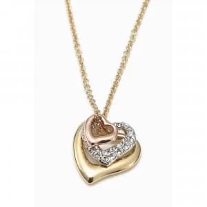 Buckley London Crystal Set Layla Triple Heart Pendant