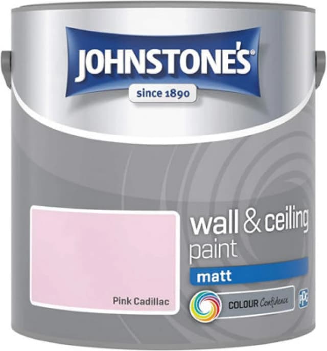 Johnstone's Matt Emulsion Paint, 2.5L, Pink Cadillac