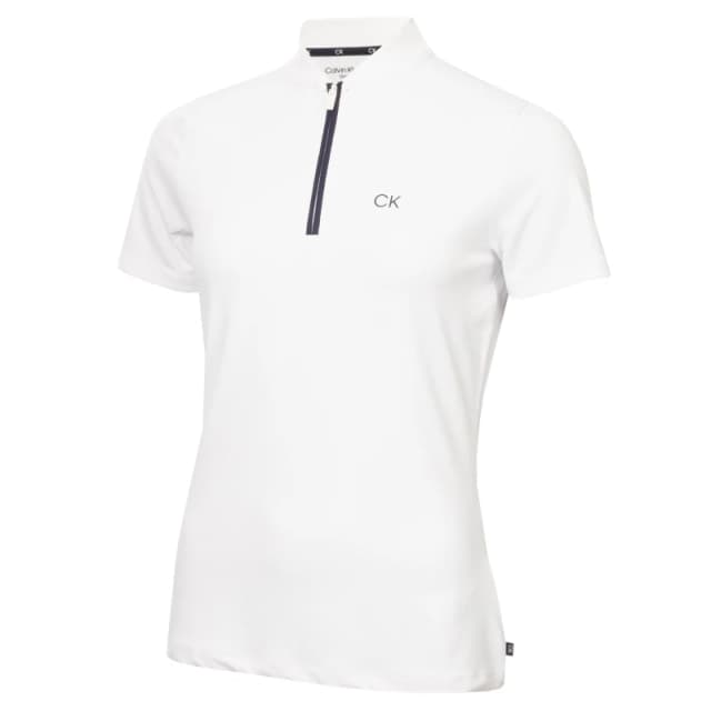 Calvin Klein Golf Womens CK Short-Sleeve Performance Polo Shirt White female 10 (S)