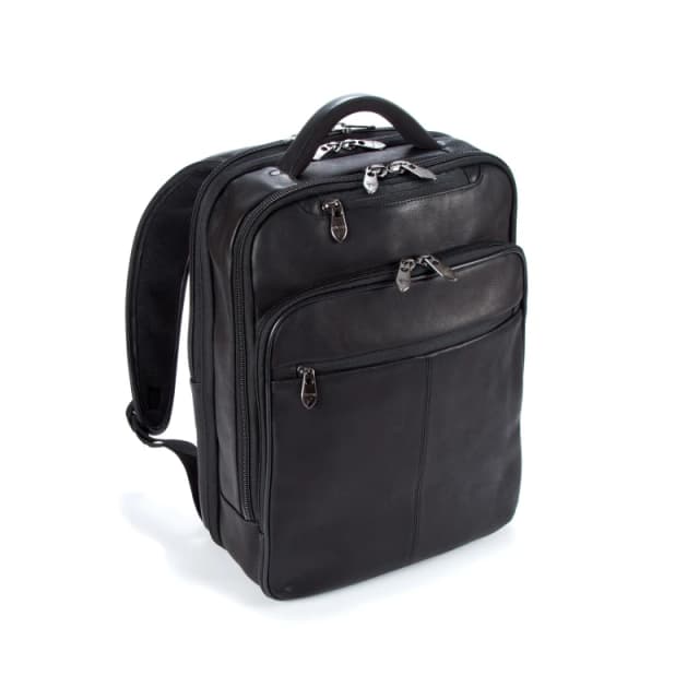Falcon Colombian Leather 15.6" Laptop Backpack Black - FI6705 53815MN EXR53815MN