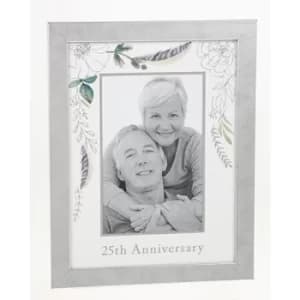 Floral Foil Frame 25th Anniversary