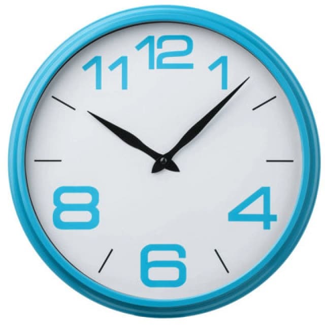Premier Housewares Maison by Premier Plastic Frame Wall Clock Blue