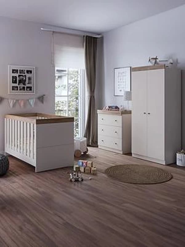 Little Acorns Burlington 3 Piece Nursery Furniture Set Cashmere and Truffle Oak