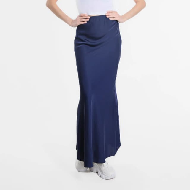Be You Satin Midaxi Skirt - Blue Blue 10