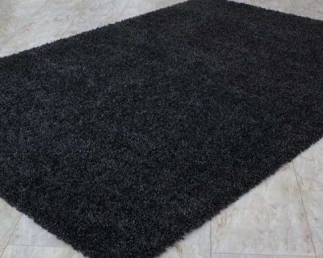 Smart Living Smart Living Soft Fluffy 5cm Thick Pile Shaggy Area Rugs for Living Room, Bedroom in Black Size: 60cm x 110cm Black 60cm x 110cm Unisex