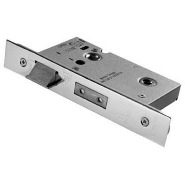 Loops Architectural Tubular Locking Bathroom Door Latch 64mm Stainless Steel Metallics unisex