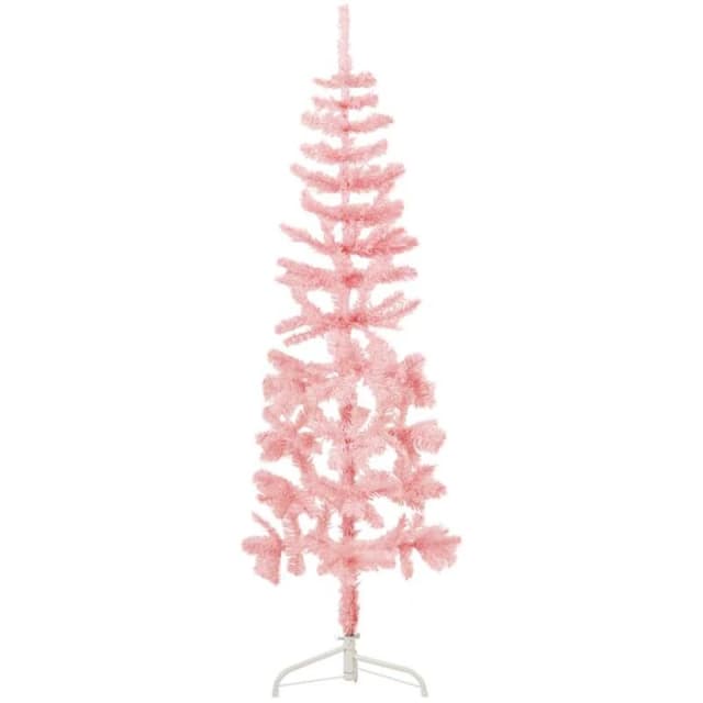 VIDAXL Vidaxl - Slim Artificial Half Christmas Tree with Stand Pink 120cm 8720287000723