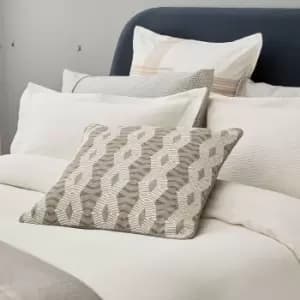 Bedeck of Belfast Asha Textured Weave Kingsize Duvet Cover, Chalk