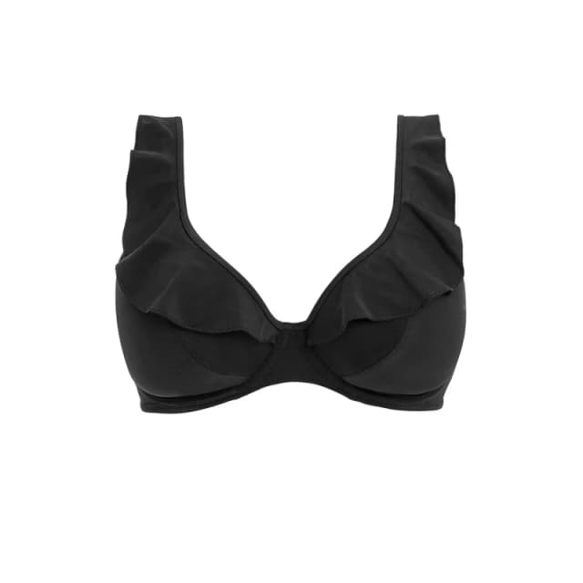 Freya Womens Jewel Cove High Apex Bikini Top in Black Size: 28DD Black Female 28DD