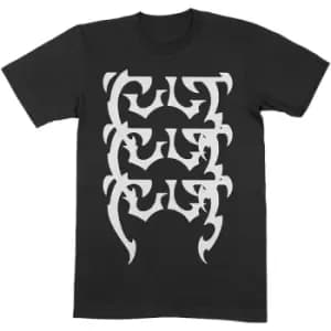 The Cult - Repeating Logo Unisex Small T-Shirt - Black