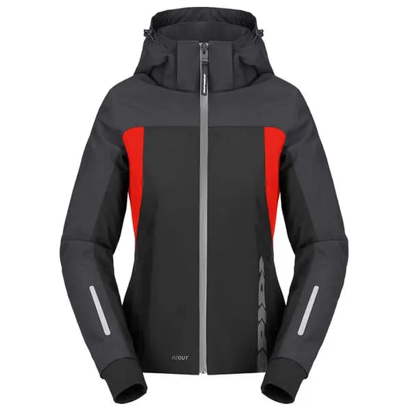 Spidi H2Out II Hoodie Lady Black Anthracite Fluo Red Size 2XL