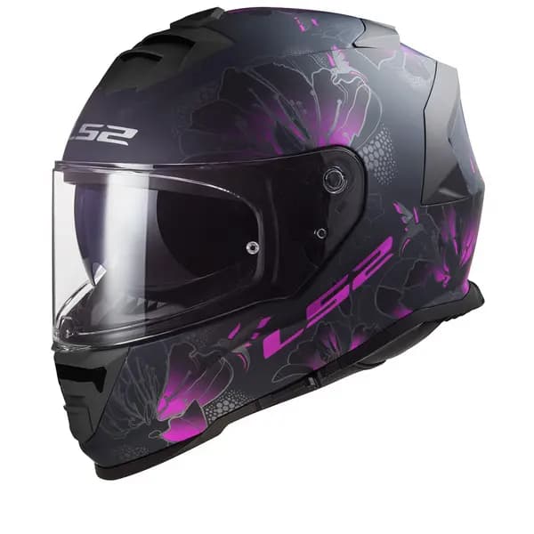 LS2 FF800 STORM II Burst Matt Black Pink-06 Full Face Helmet Size XL