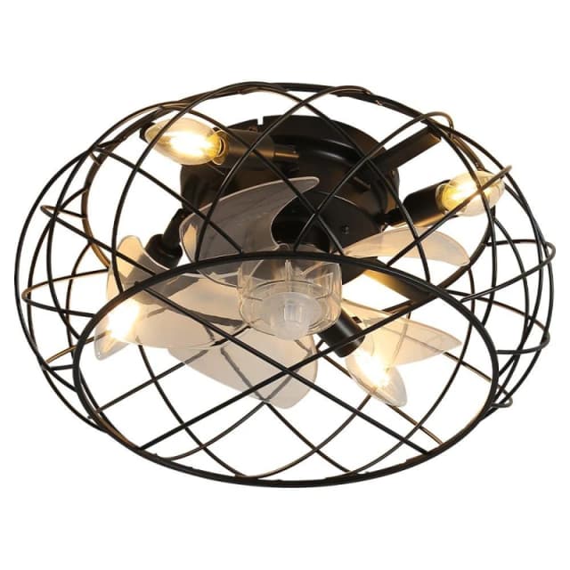 Kabinet UK Black Cage Ceiling Fan Light Black unisex One size