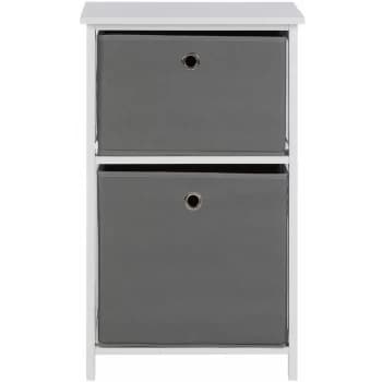Premier Housewares - Lindo 2 Grey Fabric Drawers Cabinet