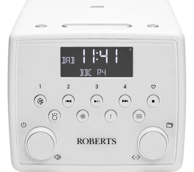 ROBERTS SOUND 49 DAB / FM Bluetooth Clock Radio - White 5038301312435