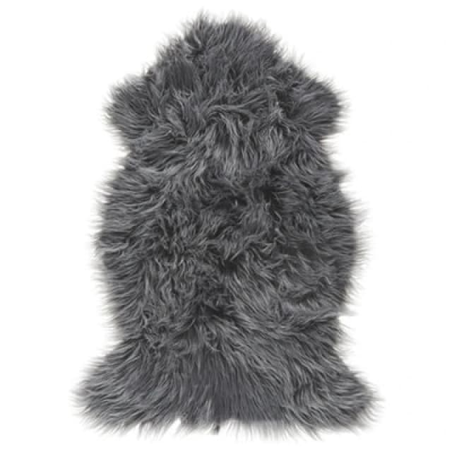 Beliani Faux Fur Rug Mungo Grey 63 X 95 Cm