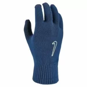 Nike Mens Knitted Twisted Grip Gloves (L-XL) (Blue Lemon)