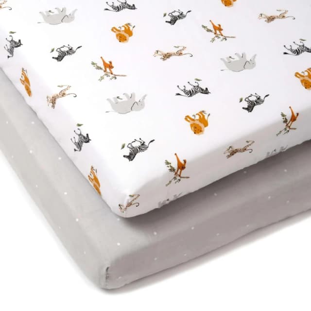 Clair De Lune Jungle Dreams 2 Pack Cot Bed Sheets CL6616