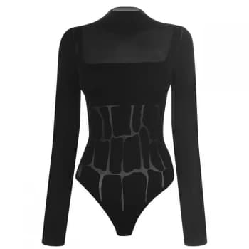 Wolford Wolford Shoulder Bodysuit - Black 9180