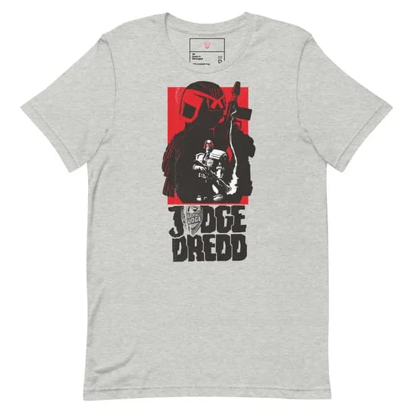Judge Dredd & 2000 AD - Dredd & Ladies Bolland Cover Art Mens Small T-Shirt - Grey