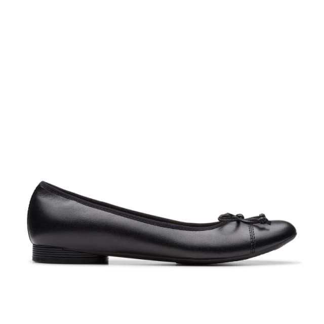 Clarks Loreleigh Rae Black Leather Slip Ons Black