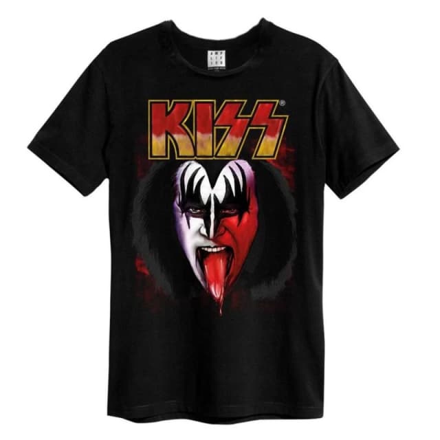 Amplified Amplified Men Simmons Tongue Kiss T-Shirt in Black Size: X-Small Black XS Male 5063852062102