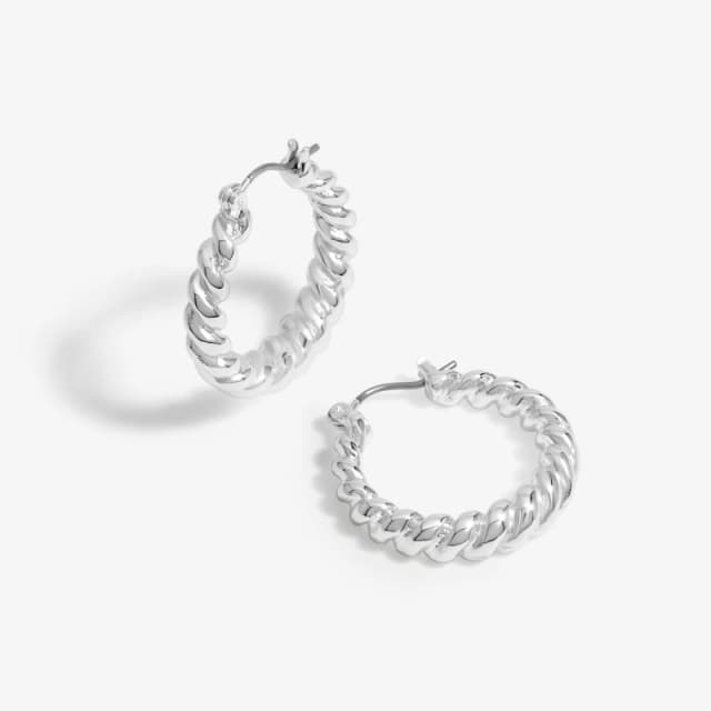 Jon Richard Silver Plated Polished Twist Hoop Earrings Jewellery Sets One Size Silver 40198911000