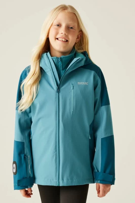 3-in-1 girls' hiking jacket Regatta Trekktain II Bleu Female 4/5 ans