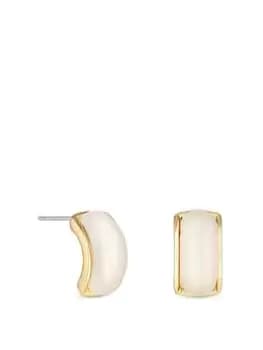 Jon Richard Gold Plated Cat Eye Resin Earrings