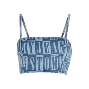 Tommy Jeans Tj Denim Spellout Top - Blue