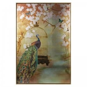 Suki Peacock Metallic Capped Canvas