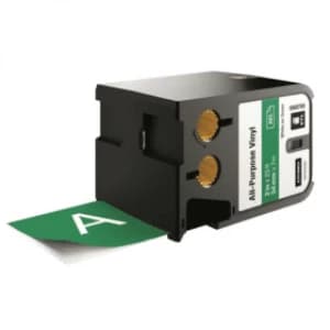 Dymo 1868785 White on Green Label Tape 54mm x 7m