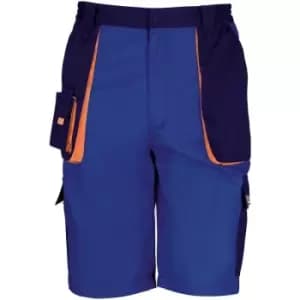 Result Unisex Work-Guard Lite Workwear Shorts (Breathable And Windproof) (L) (Royal / Navy / Orange) - Royal / Navy / Orange