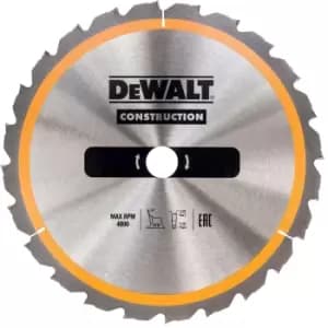 DEWALT Construction Circular Saw Blade 165mm 18T 30mm
