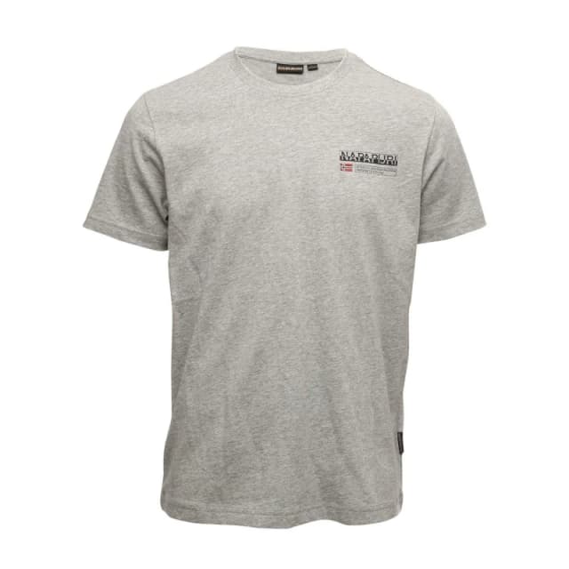 Napapijri Kasba Logo Crew T-Shirt Regular Fit T-Shirts S Grey 30505402350
