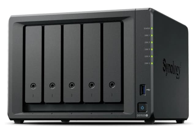 Synology Synology DiskStation DS1525+ NAS Ryzen Embedded V1500B 8GB DDR4 60 TB HDD Black DS1525+/60TB-HAT5300