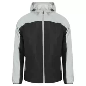 Tombo Mens Hi-Vis Performance Jacket (2XS) (Black/Reflective)