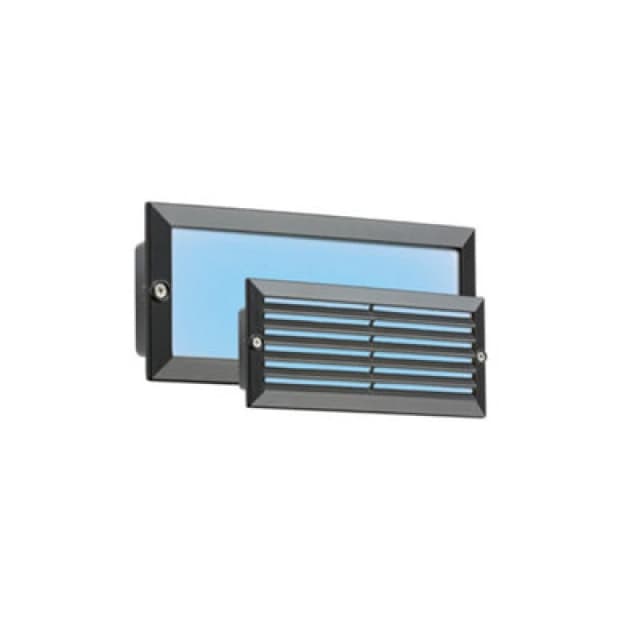 Netlighting Blue LED Recessed Brick Light Black Fascia 230V IP54 5W Black