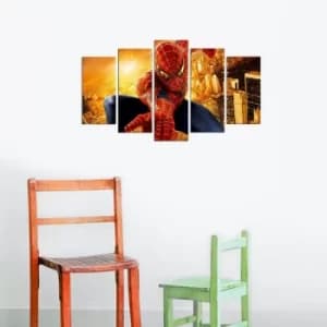 5MDFCO-17 Multicolor Decorative MDF Painting (5 Pieces)