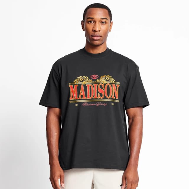 Madison Barclay Laurel T-Shirt - Black XS