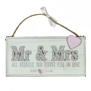 Love Story Mr & Mrs Plaque
