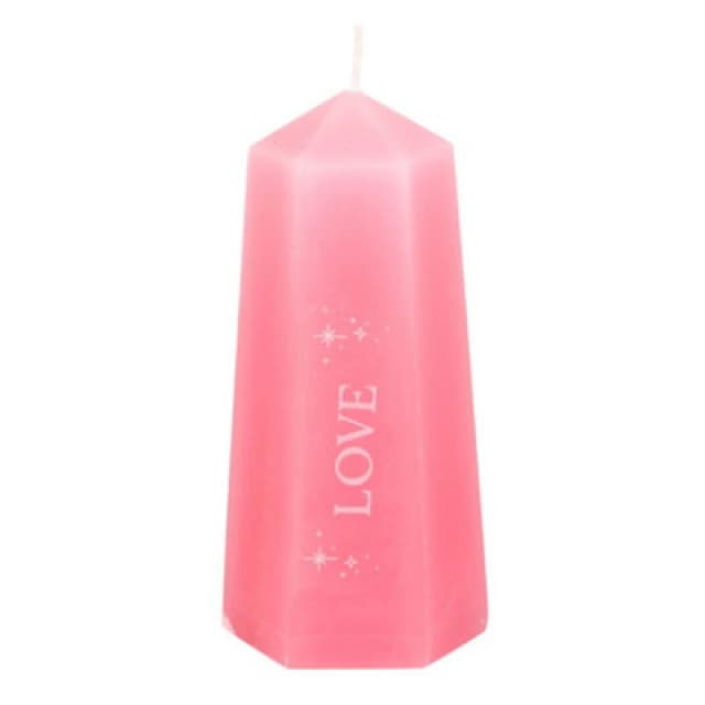 Something Different Something Different Love Crystal Candle in Pink Pink One Size Unisex 5063652152140